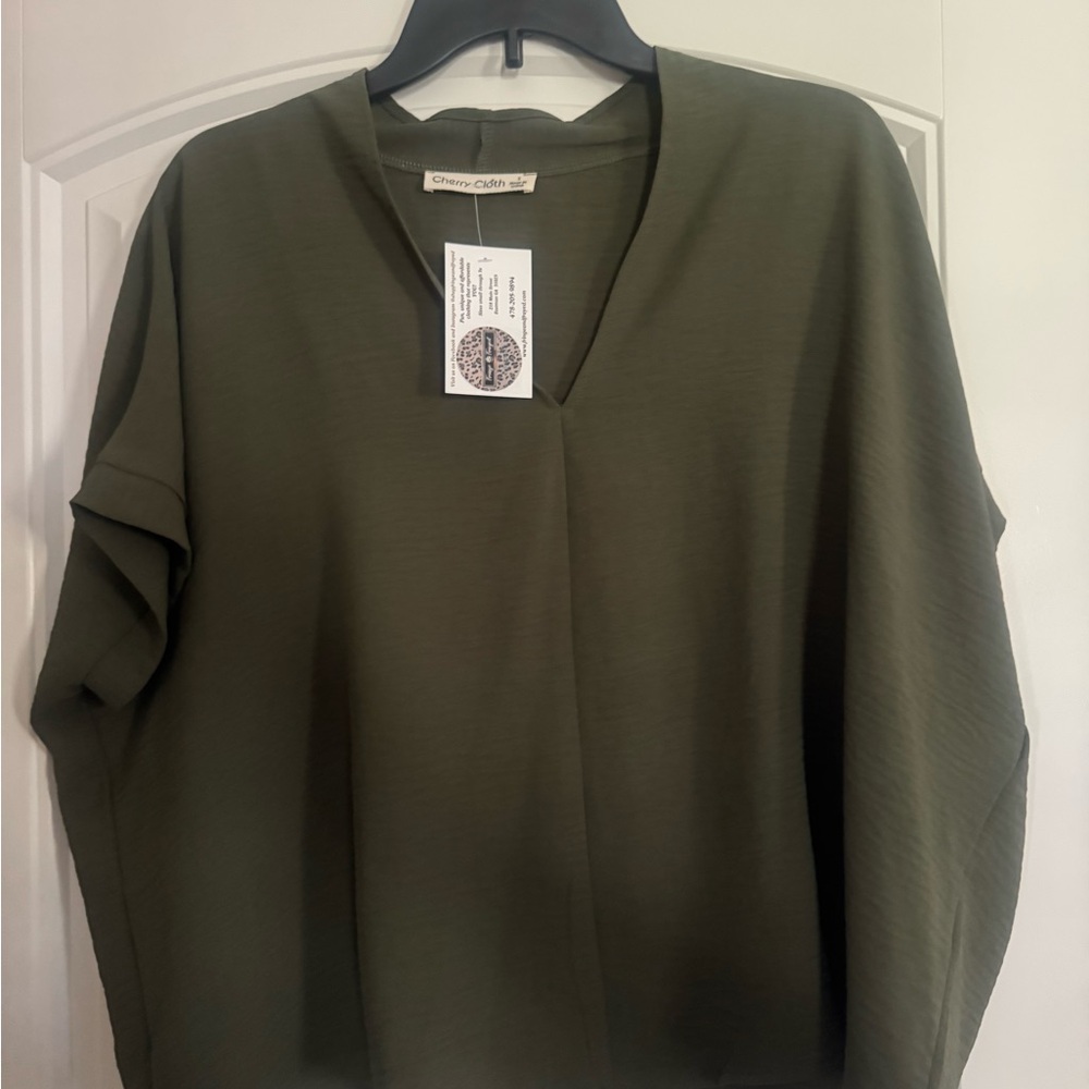 Olive Green Women's Blouse